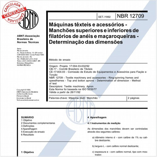 Máquinas têxteis e acessórios - Manchões superiores e inferiores de filatórios de anéis e maçaroqueiras - Determinação das dimensões