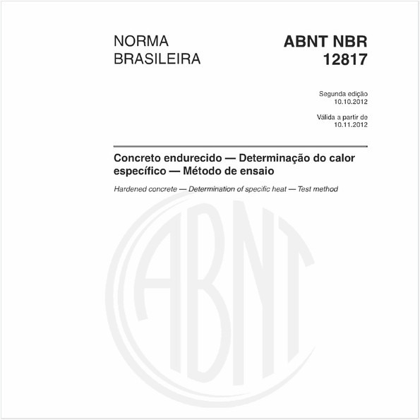 Concreto endurecido — Determinação do calor específico — Método de ensaio