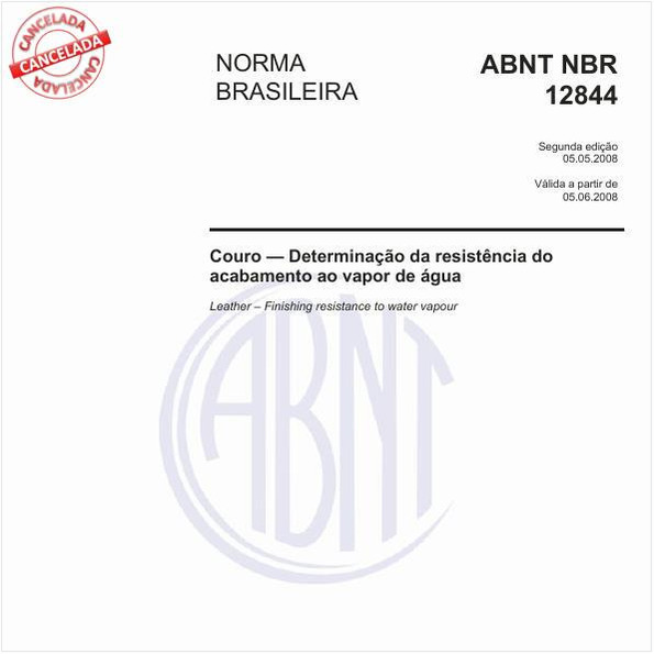 Couro - Determinação da resistência do acabamento ao vapor de água