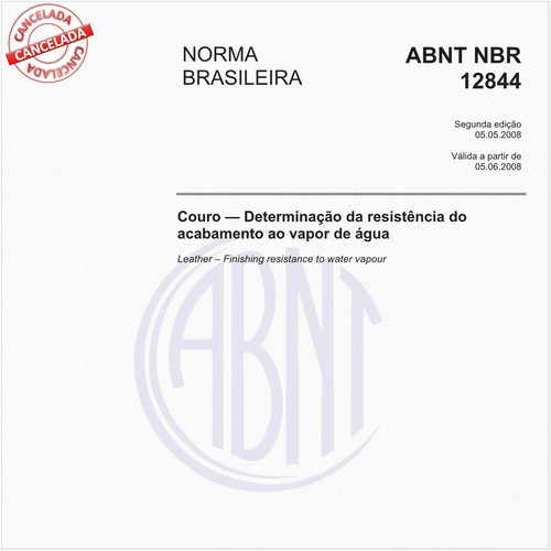 Couro - Determinação da resistência do acabamento ao vapor de água