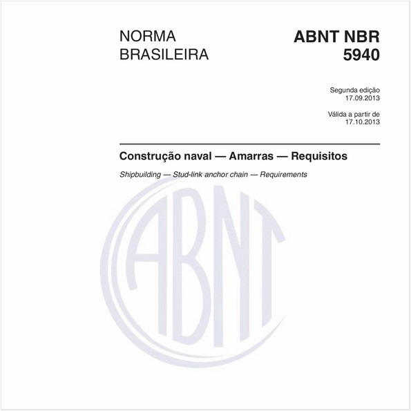 Construção naval — Amarras — Requisitos