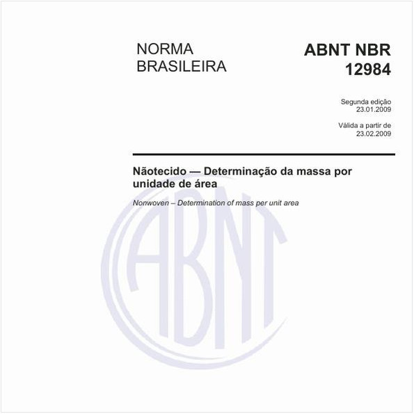 Nãotecido - Determinação da massa por unidade de área