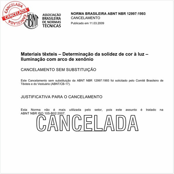 Materiais têxteis - Determinação da solidez de cor à luz - Iluminação com arco de xenônio