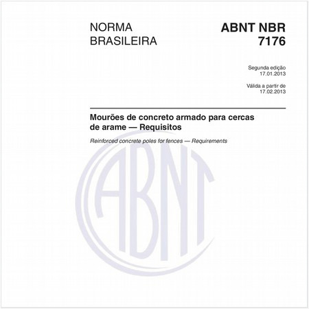 Mourões de concreto armado para cercas de arame — Requisitos