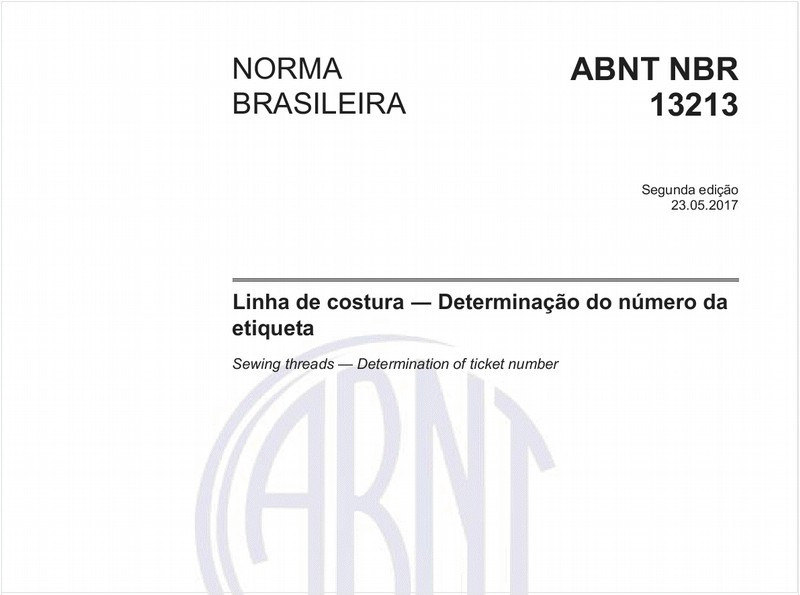 Linha de costura - Determinação do número da etiqueta
