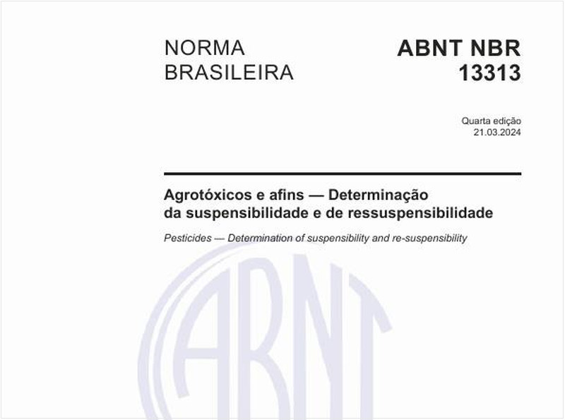 Agrotóxicos e afins — Determinação da suspensibilidade e de ressuspensibilidade