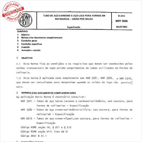 Tubo de aço-carbono e aço-liga para fornos em refinarias - União por solda