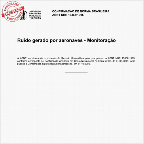 Ruído gerado por aeronaves - Monitoração - Método de ensaio