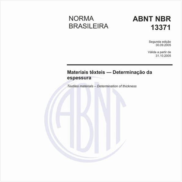 Materiais têxteis - Determinação da espessura