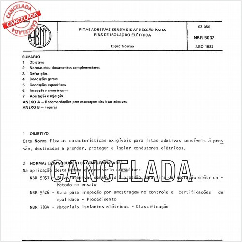 Fitas adesivas sensíveis a pressão para fins de isolação elétrica