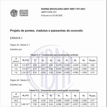 Projeto de pontes, viadutos e passarelas de concreto
