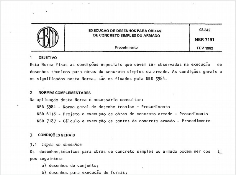 Execução de desenhos para obras de concreto simples ou armado