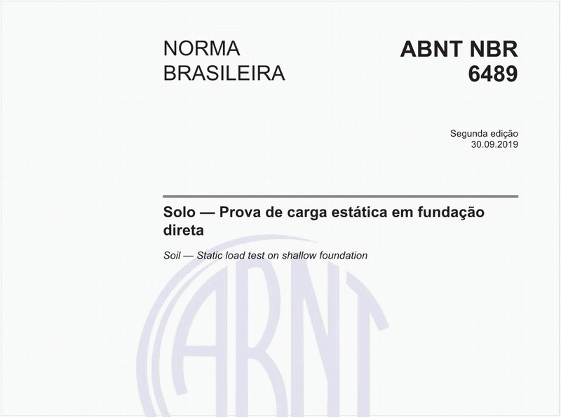 Solo - Prova de carga estática em fundação direta