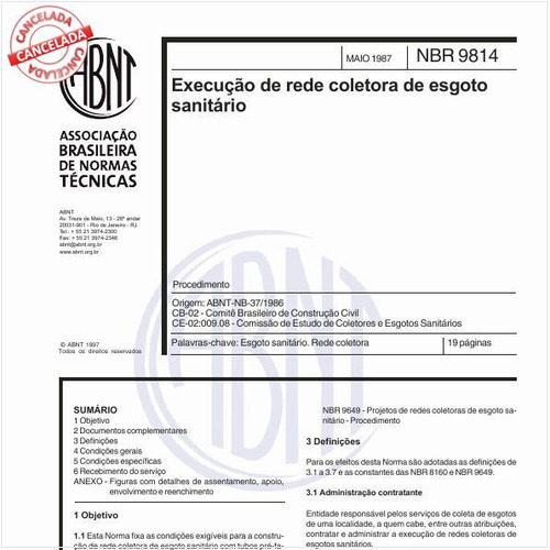 Execução de rede coletora de esgoto sanitário - Procedimento