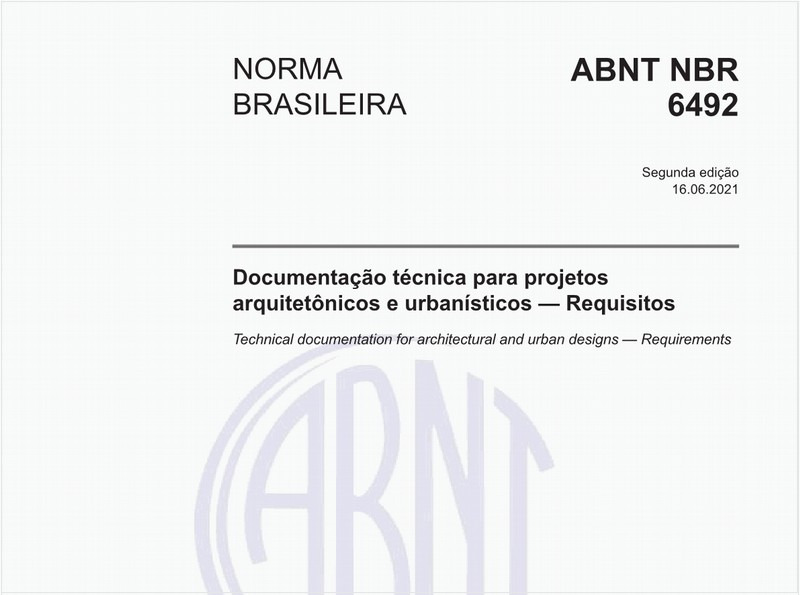Documentação técnica para projetos arquitetônicos e urbanísticos - Requisitos