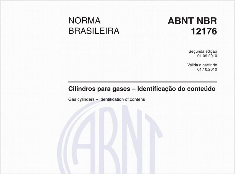 Cilindros para gases - Identificação do conteúdo