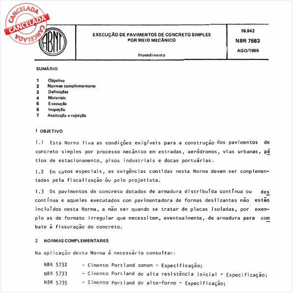 Execução de pavimentos de concretos simples por meio mecânico