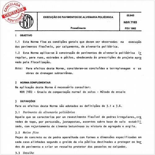 Execução de pavimentos de alvenaria poliédrica