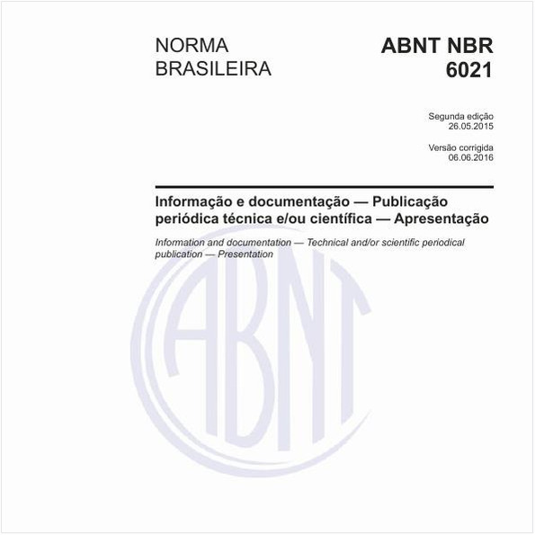 Informação e documentação — Publicação periódica técnica e/ou científica — Apresentação