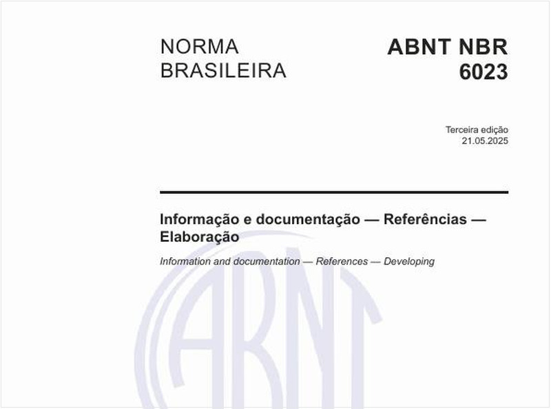 Informação e documentação - Referências - Elaboração