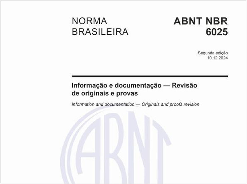 Informação e documentação - Revisão de originais e provas