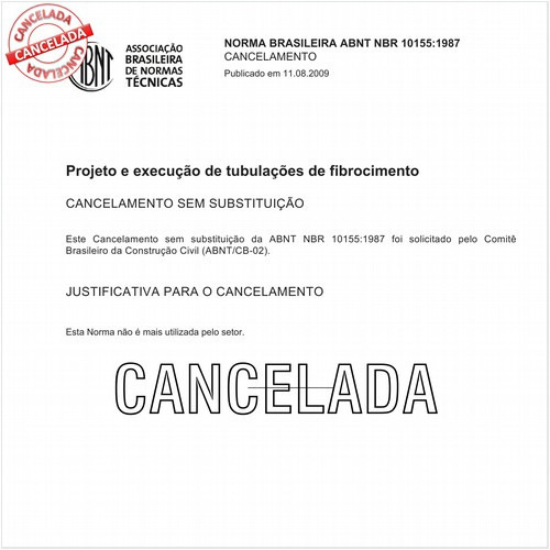 Projeto e execução de tubulações de fibrocimento