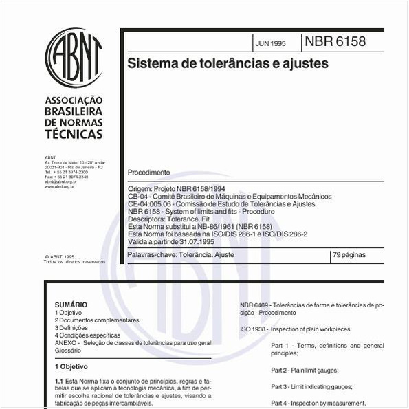 Sistema de tolerâncias e ajustes