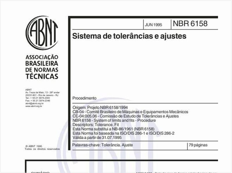 Sistema de tolerâncias e ajustes