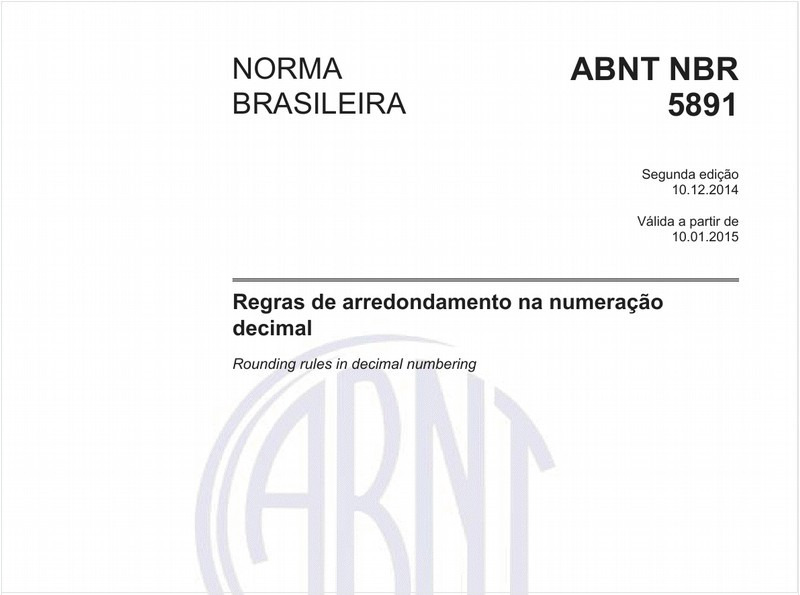 Regras de arredondamento na numeração decimal