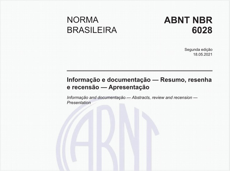 Informação e documentação - Resumo, resenha e recensão - Apresentação