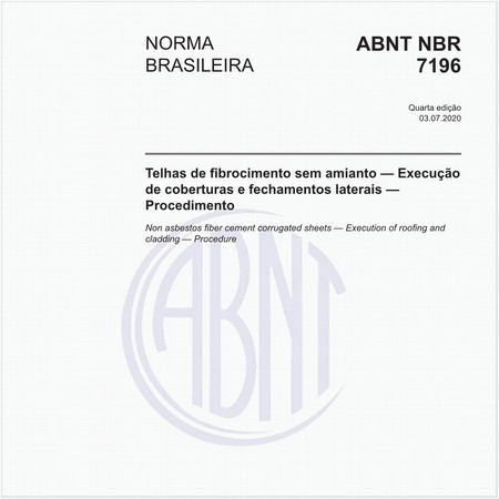 Telhas de fibrocimento sem amianto - Execução de coberturas e fechamentos laterais - Procedimento