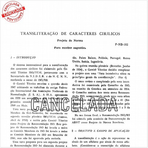 Transliteração de caracteres cirílicos