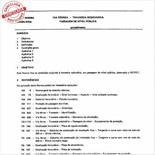 Via férrea - Travessia rodoviária - Passagem de nível pública