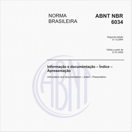 Informação e documentação - Índice - Apresentação