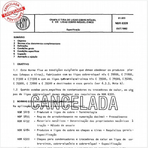 Chapa e tira de ligas cobre-níquel e ligas de cobre-níquel-zinco