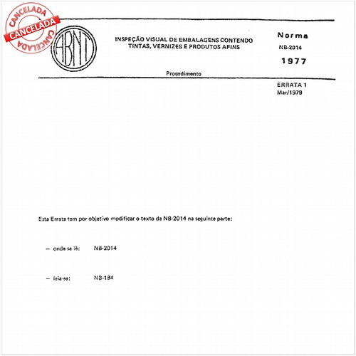 Inspeção visual de embalagens contendo tintas, vernizes e produtos afins