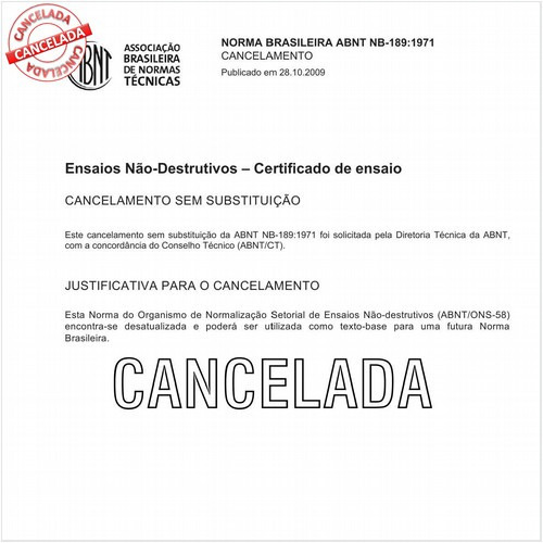 Ensaios não-destrutivos - Certificado de ensaio