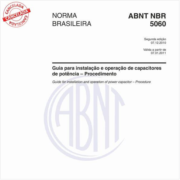 Guia para instalação e operação de capacitores de potência - Procedimento 