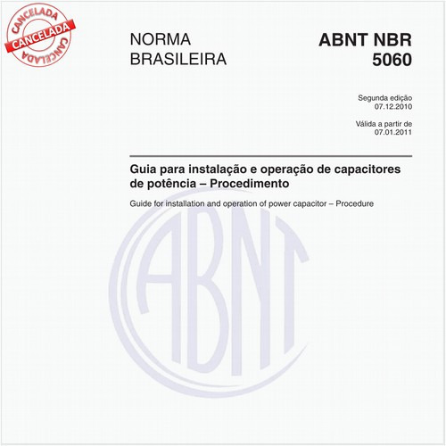 Guia para instalação e operação de capacitores de potência - Procedimento 