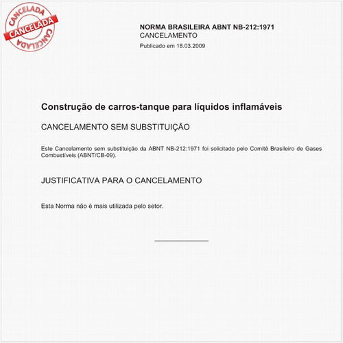 Construção de carros-tanque para líquidos inflamáveis