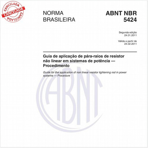 Guia de aplicação de pára-raios de resistor não linear em sistemas de potência - Procedimento