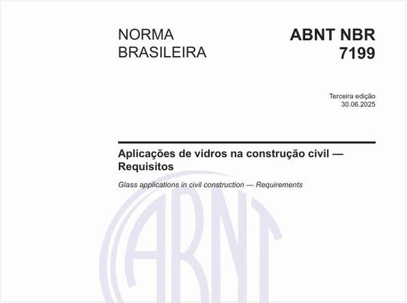 Aplicações de vidros na construção civil — Requisitos