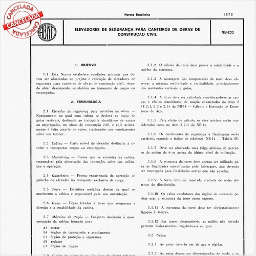 Elevadores de segurança para canteiros de obras de construção civil