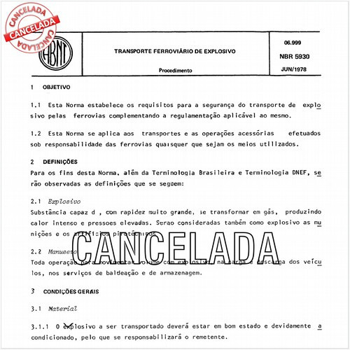 Transporte ferroviário de explosivo