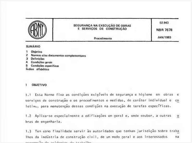 Segurança na execução de obras e serviços de construção