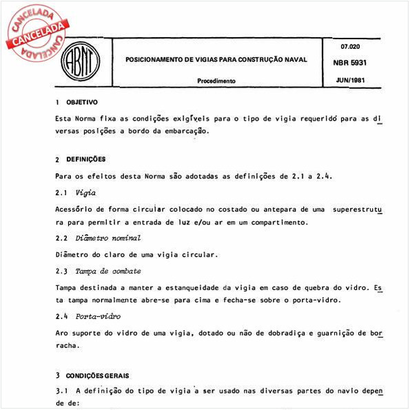 Posicionamento de vigias para construção naval