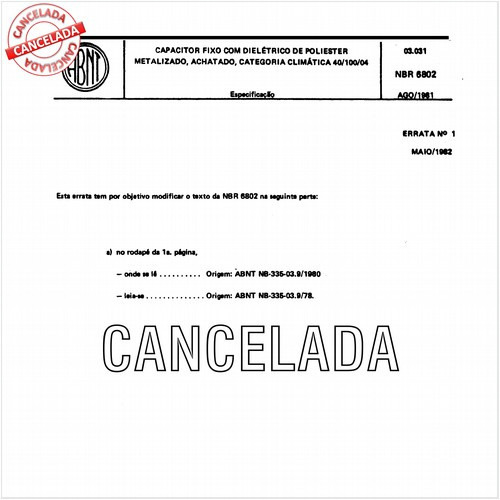 Capacitor fixo com dielétrico de poliester metalizado, achatado, categoria climática 40/100/04