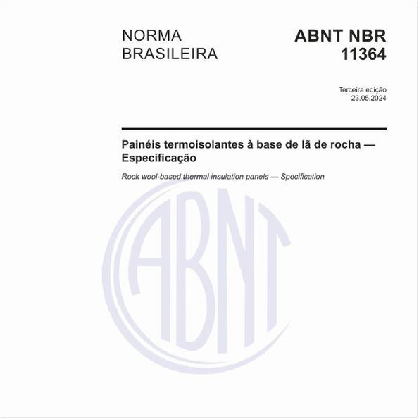 Painéis termoisolantes à base de lã de rocha — Especificação
