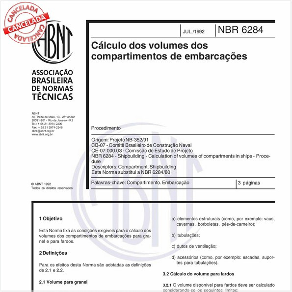 Cálculo dos volumes dos compartimentos de embarcações