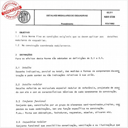 Detalhes modulares de esquadrias